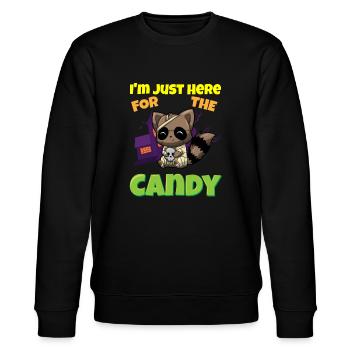 I'm Just Here For The Candy Scary Halloween Beast - Stanley/Stella Unisex Bio-Sweatshirt CHANGER  - Schwarz - Vorne - Nik (191cm) & Marisol (170cm)