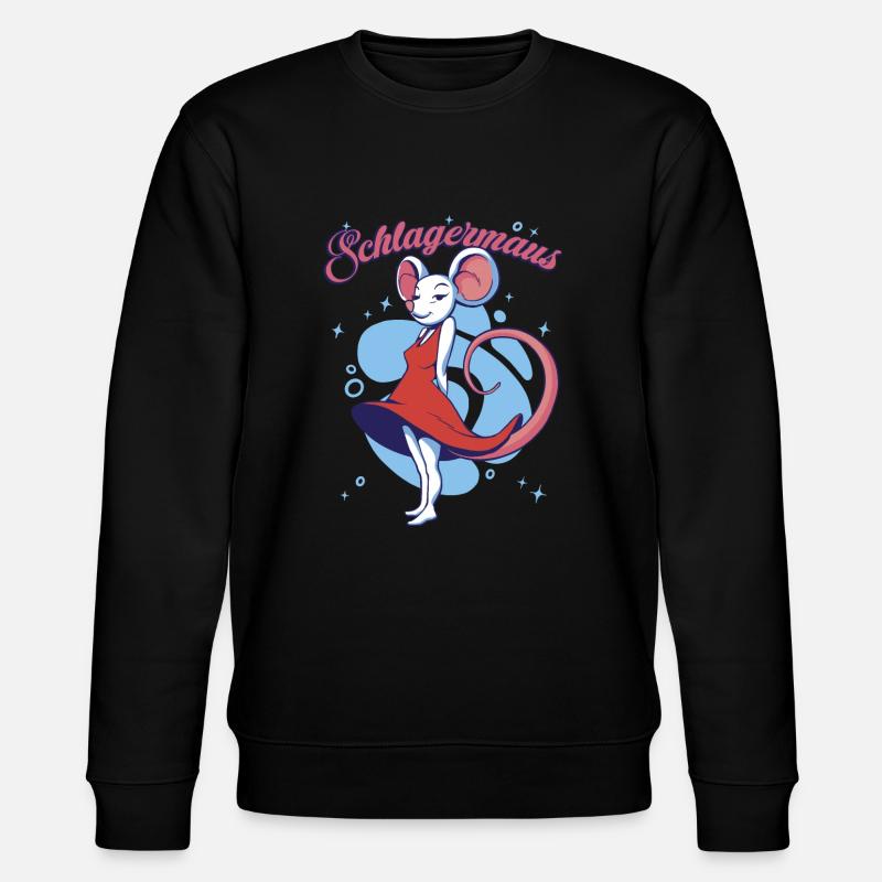 Schlagerparty Kostüm Schlager Schlagerabend - Stanley/Stella Unisex Bio-Sweatshirt CHANGER  - Schwarz