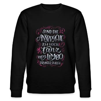 Limbo Tanzen - Stanley/Stella Unisex Bio-Sweatshirt CHANGER  - Schwarz - Vorne - Nik (191cm) & Marisol (170cm)