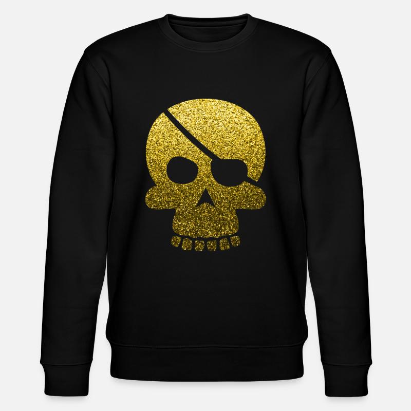 Totenkopf Pirat - Stanley/Stella Unisex Bio-Sweatshirt CHANGER - Schwarz