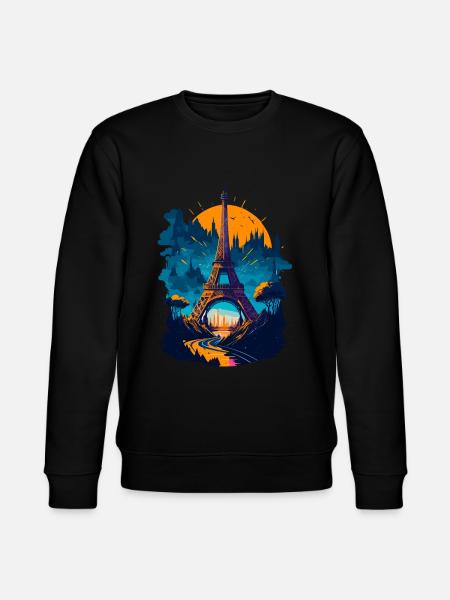 Abstract Tower of Paris - Stanley/Stella CHANGER Unisex Organic Sweatshirt - black