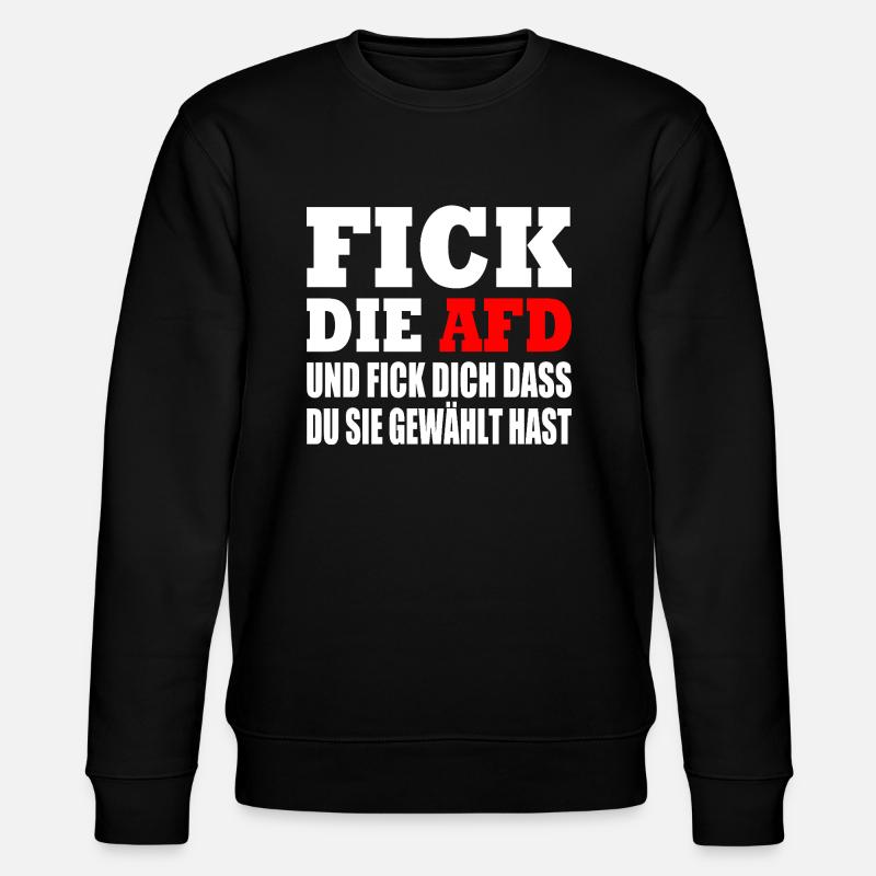 fick die afd - Stanley/Stella Unisex Bio-Sweatshirt CHANGER  - Schwarz
