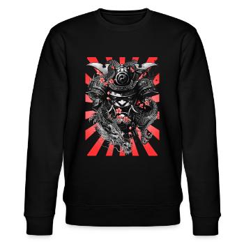 Samurai warrior - Stanley/Stella CHANGER Unisex Organic Sweatshirt - black - Front - Nik (191cm) & Marisol (170cm)