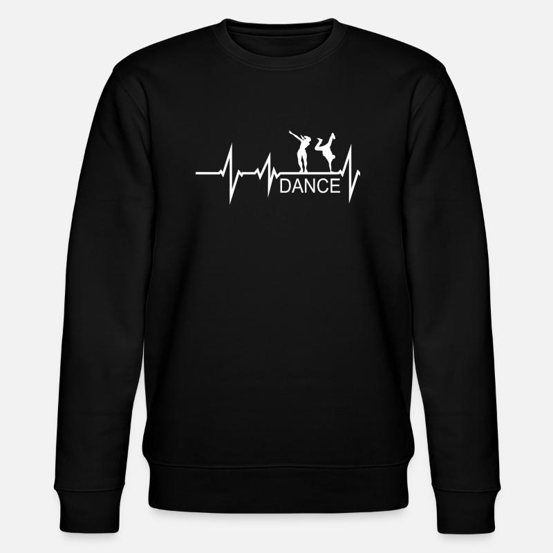 Dancing Dance School Gift Heartbeat - Stanley/Stella CHANGER Unisex Organic Sweatshirt - black
