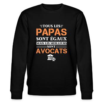 t-shirt Humour Avocat Cadeau meilleur Papa - Sweat bio CHANGER Stanley/Stella Unisexe - noir - Devant - Nik (191cm) & Marisol (170cm)