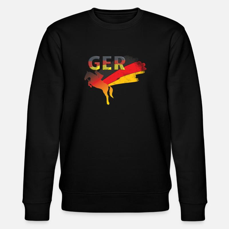 deutschland Reiten - Stanley/Stella Unisex Bio-Sweatshirt CHANGER  - Schwarz