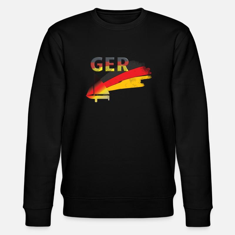 deutschland Segeln - Stanley/Stella Unisex Bio-Sweatshirt CHANGER  - Schwarz