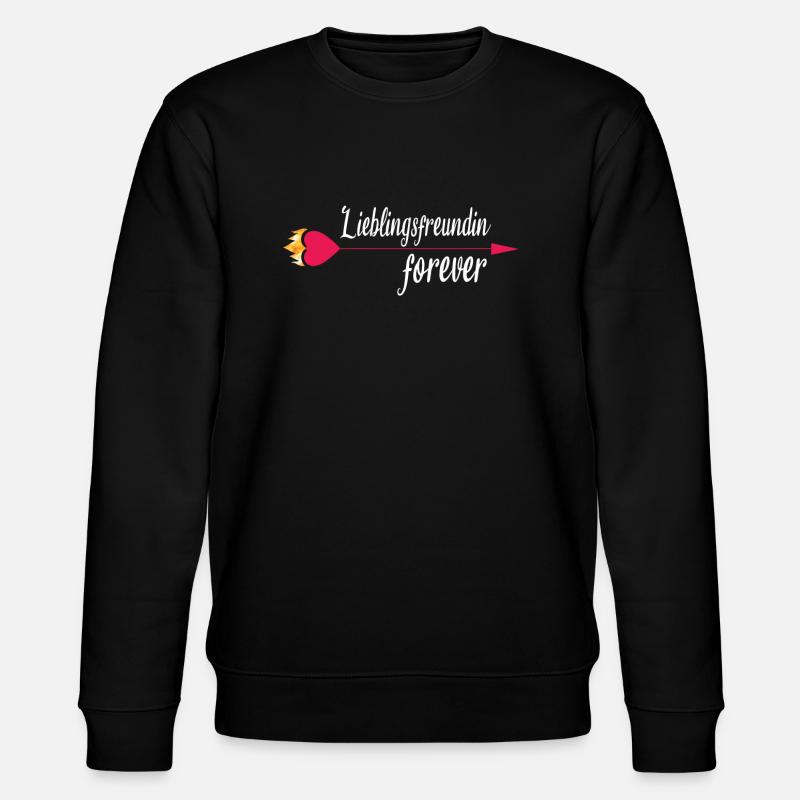Geschenkidee Freundin schwester - Stanley/Stella Unisex Bio-Sweatshirt CHANGER  - Schwarz