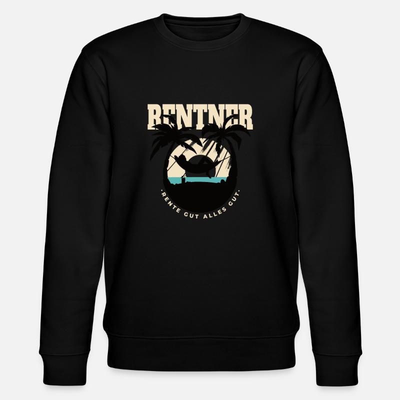 Ruhestand Rente Spruch Design - Stanley/Stella Unisex Bio-Sweatshirt CHANGER  - Schwarz