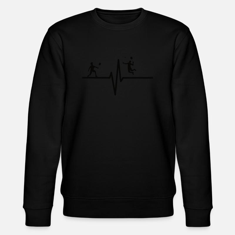 Badminton Player Gift Idea Design - Stanley/Stella CHANGER Unisex Organic Sweatshirt - black