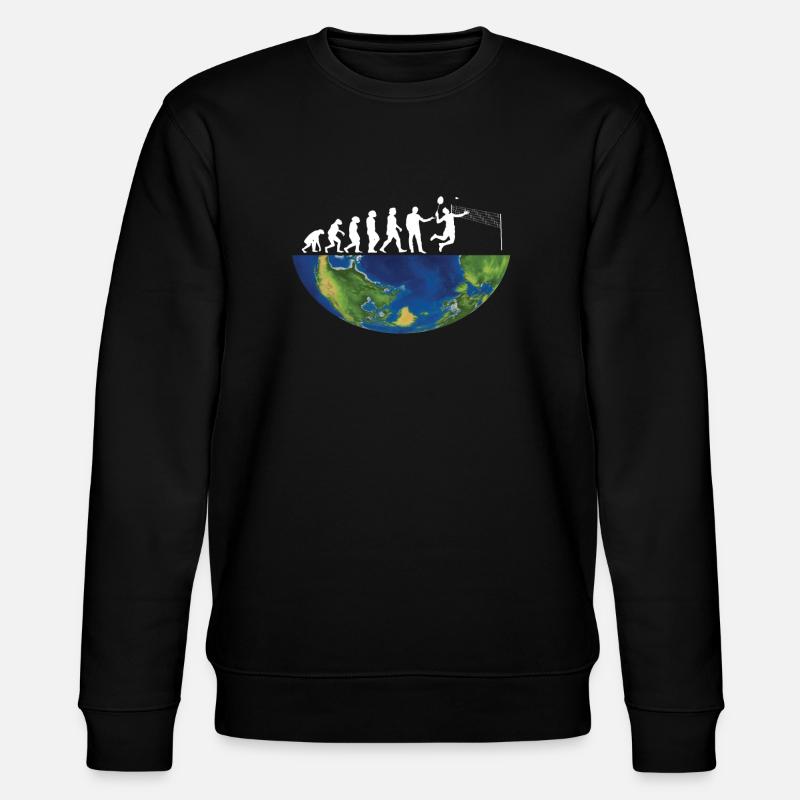 Badminton Geschenkidee Sport Design - Stanley/Stella Unisex Bio-Sweatshirt CHANGER - Schwarz