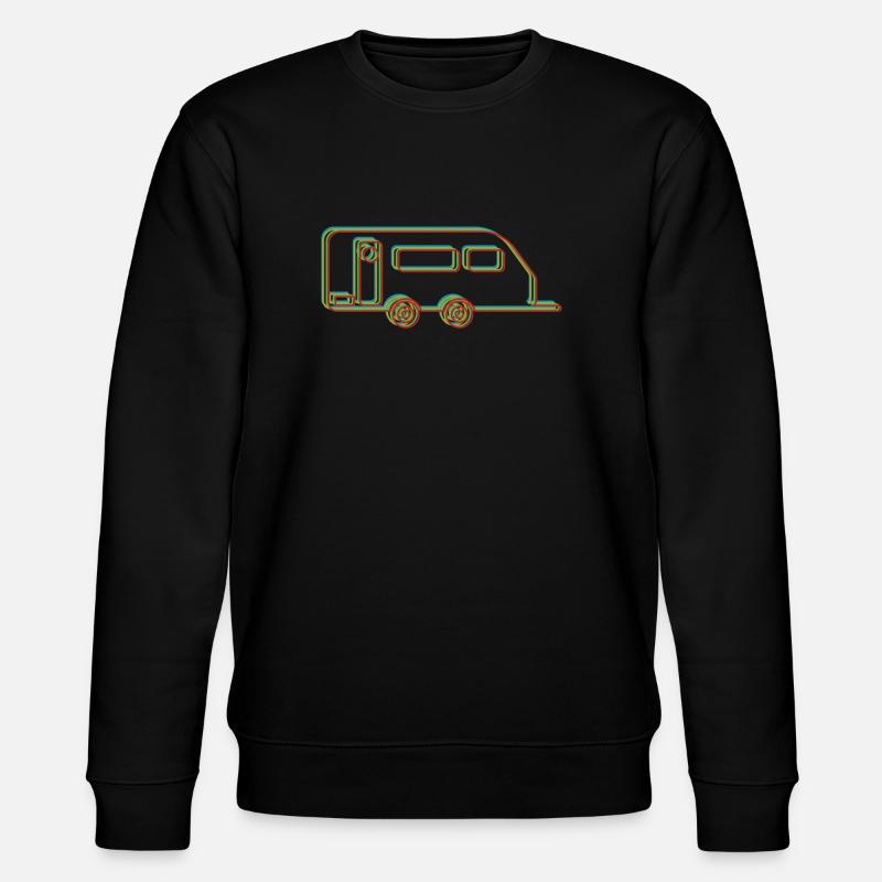 Camper Geschenkidee Camping - Stanley/Stella Unisex Bio-Sweatshirt CHANGER  - Schwarz