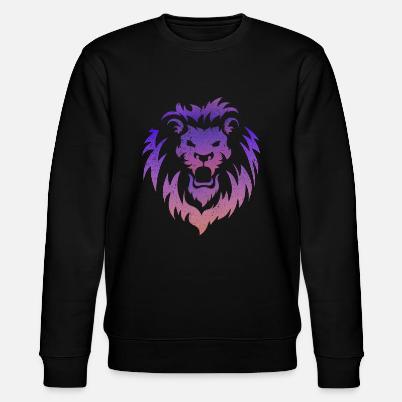 Löwen Kopf Tribal - Stanley/Stella Unisex Bio-Sweatshirt CHANGER  - Schwarz