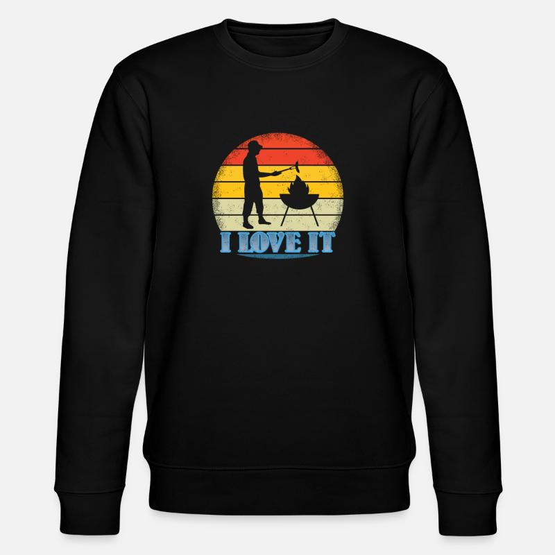 Grillen und Camper Geschenkidee - Stanley/Stella Unisex Bio-Sweatshirt CHANGER - Schwarz