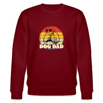 Hundezubehör Pudel Hundebesitzer - Stanley/Stella Unisex Bio-Sweatshirt CHANGER  - Burgunderrot - Vorne - Nik (191cm) & Marisol (170cm)