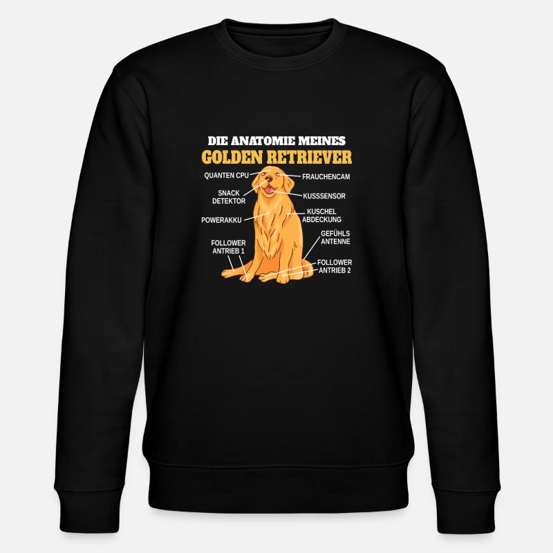 Hund Golden Retriever Hundebesitzer - Stanley/Stella Unisex Bio-Sweatshirt CHANGER  - Schwarz