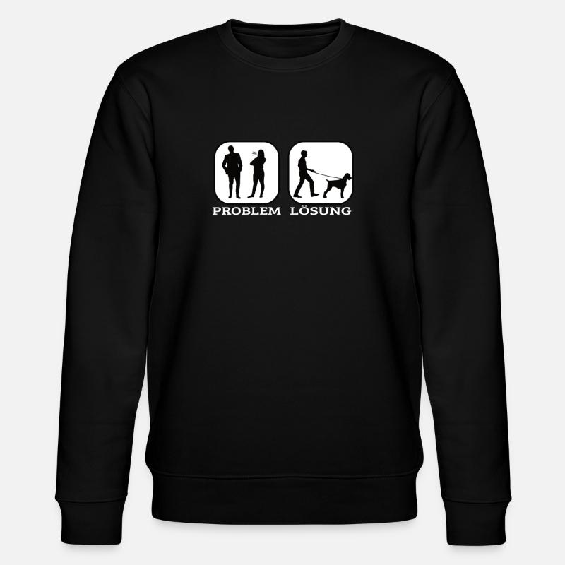 Hunde Deutsch Drahthaar Hundebesitzer - Stanley/Stella Unisex Bio-Sweatshirt CHANGER  - Schwarz