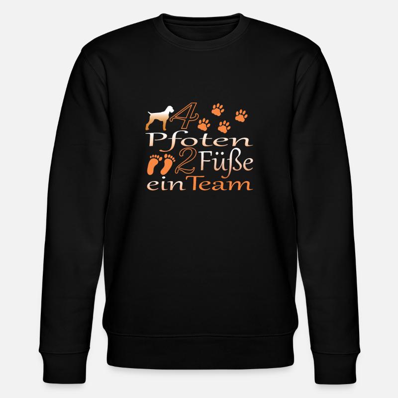 Hunde Deutsch Drahthaar Hundebesitzer - Stanley/Stella Unisex Bio-Sweatshirt CHANGER  - Schwarz