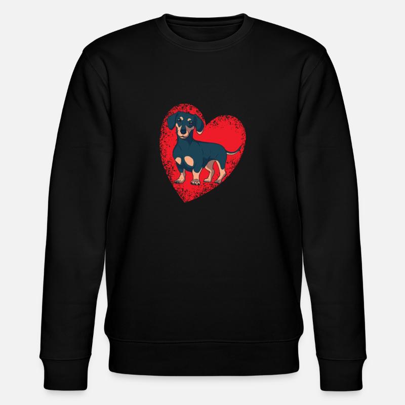 Hund Dackel Hundebesitzer Gechenkidee - Stanley/Stella Unisex Bio-Sweatshirt CHANGER  - Schwarz