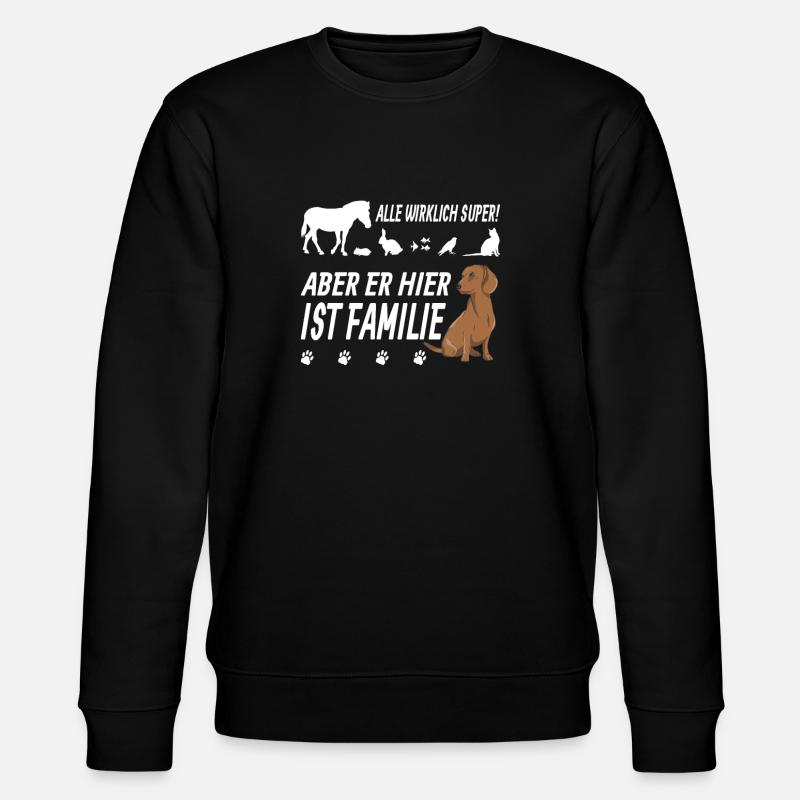 Hund Dackel Hundebesitzer Geschenkidee - Stanley/Stella Unisex Bio-Sweatshirt CHANGER  - Schwarz