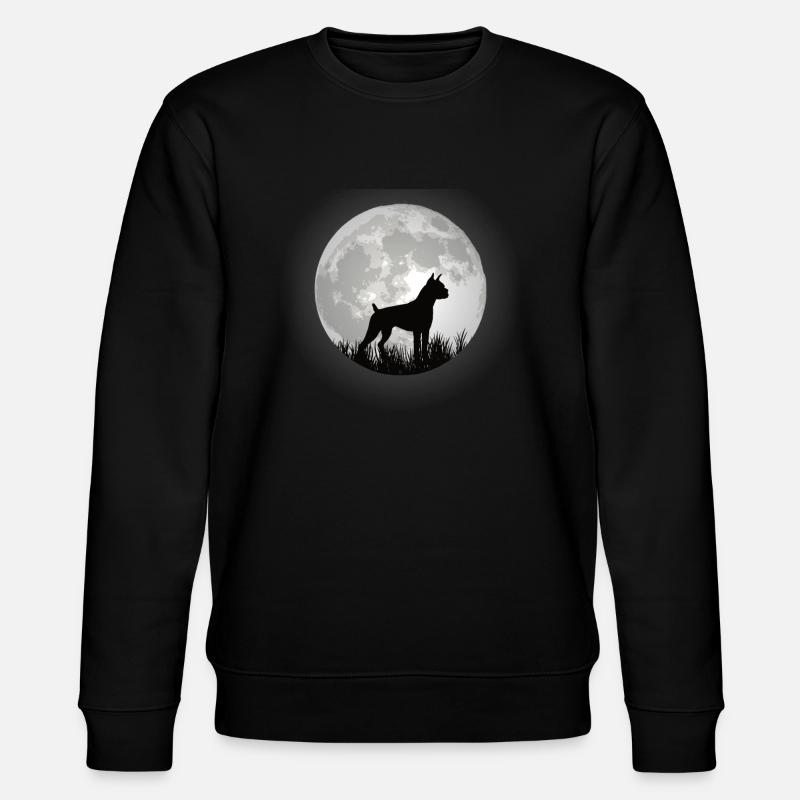 Hund Boxer Hundebesitzer Geschenkidee - Stanley/Stella Unisex Bio-Sweatshirt CHANGER  - Schwarz