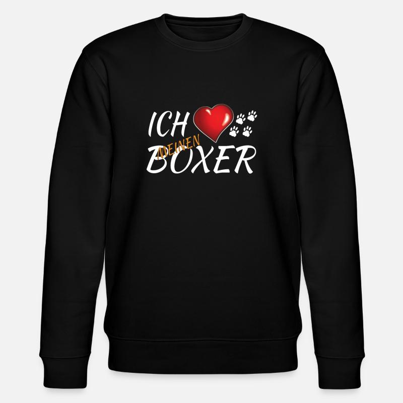 Hund Boxer Hundebesitzer Geschenkidee - Stanley/Stella Unisex Bio-Sweatshirt CHANGER  - Schwarz