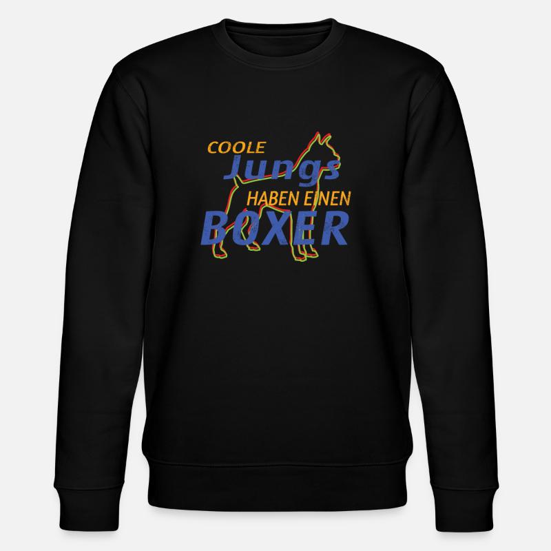 Hund Boxer Hundebesitzer Geschenkidee - Stanley/Stella Unisex Bio-Sweatshirt CHANGER - Schwarz