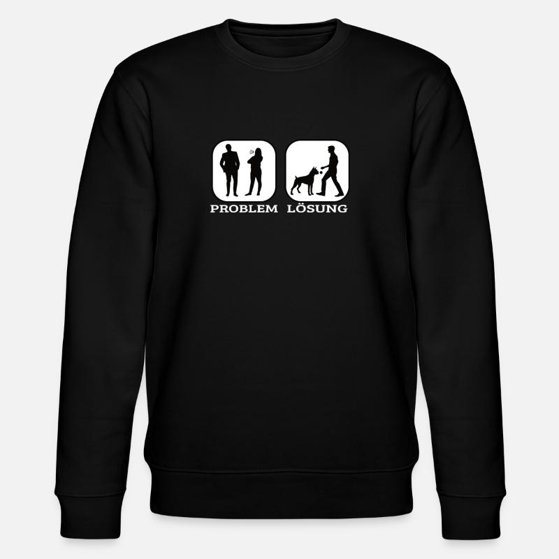 Hund Boxer Hundebesitzer Geschenkidee - Stanley/Stella Unisex Bio-Sweatshirt CHANGER  - Schwarz