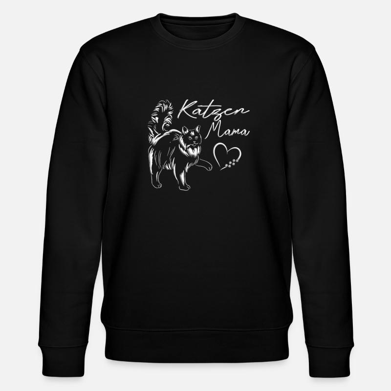 Katzenfreund, Katzenzubehör Geschenk - Stanley/Stella Unisex Bio-Sweatshirt CHANGER  - Schwarz
