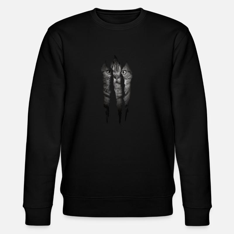 Katzenfreund, Katzenzubehör Geschenk - Stanley/Stella Unisex Bio-Sweatshirt CHANGER  - Schwarz