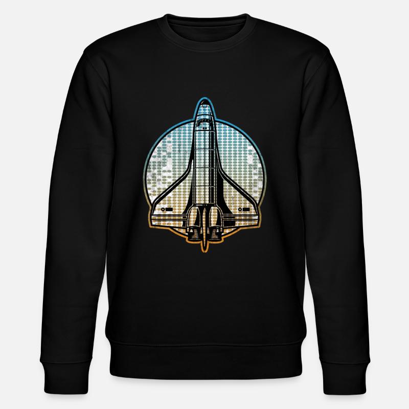 spaceship space shuttle - Stanley/Stella CHANGER Unisex Organic Sweatshirt - black