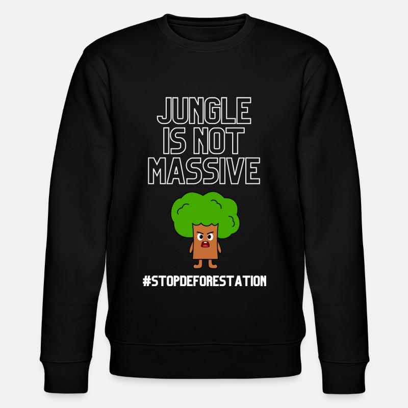 #stopdeforestation - Stanley/Stella CHANGER Unisex Organic Sweatshirt - black