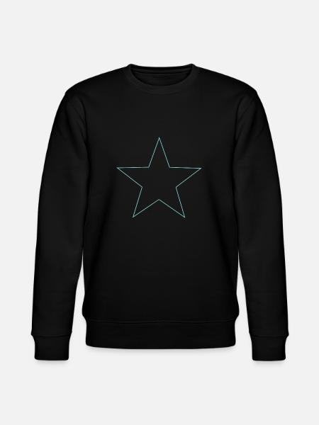 Stern hellblau blue star - Stanley/Stella Unisex Bio-Sweatshirt CHANGER - Schwarz