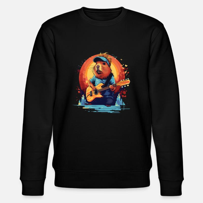 Musical Capybara Cochon d’Inde - Sweat bio CHANGER Stanley/Stella Unisexe - noir