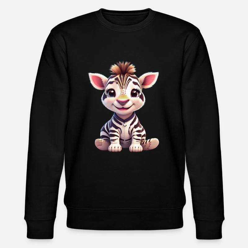 Joyeux mignon bébé zèbre - Sweat bio CHANGER Stanley/Stella Unisexe - noir