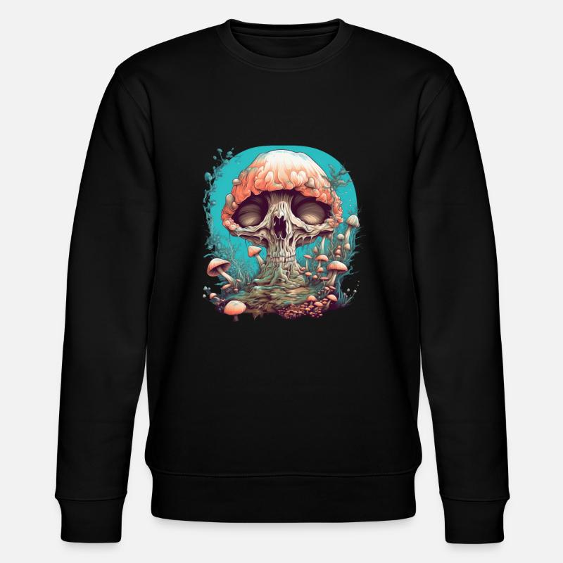 Champignon comme crâne Goa psytrance - Sweat bio CHANGER Stanley/Stella Unisexe - noir