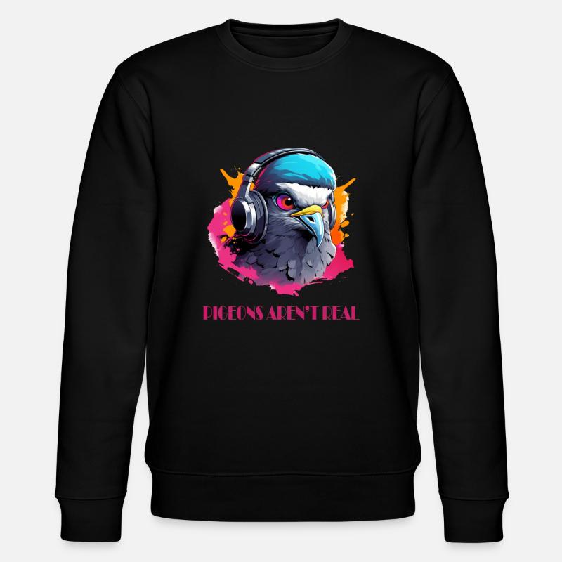 Eagle with headset - Stanley/Stella CHANGER Unisex Organic Sweatshirt - black