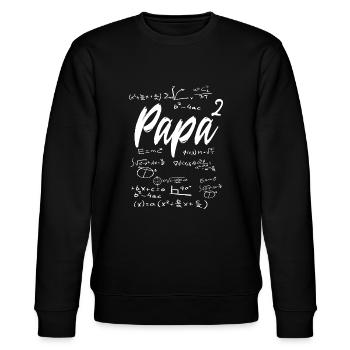 werdender Vater zweifacher Papa 2 Zwillinge Mathe - Stanley/Stella Unisex Bio-Sweatshirt CHANGER  - Schwarz - Vorne - Nik (191cm) & Marisol (170cm)