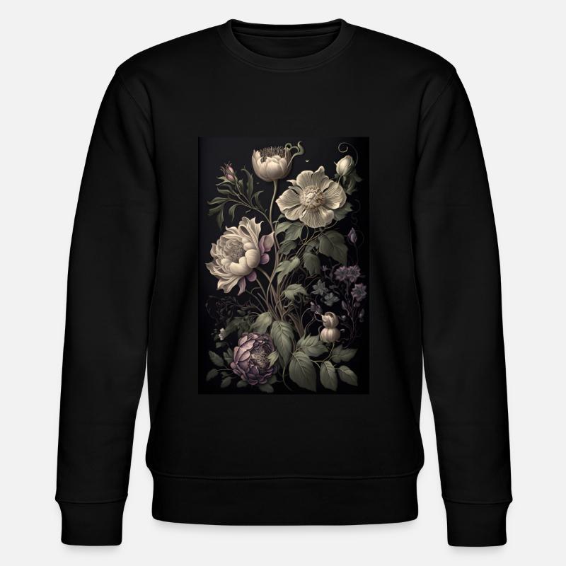 Blumen Gemälde Geschenk - Stanley/Stella Unisex Bio-Sweatshirt CHANGER  - Schwarz