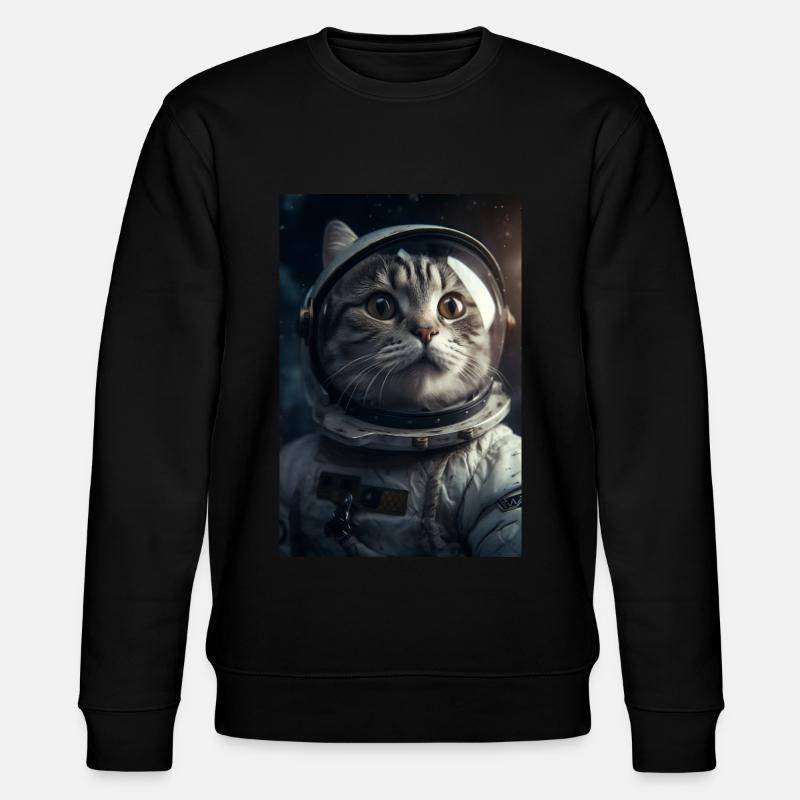 Cadeau d’astronaute chat - Sweat bio CHANGER Stanley/Stella Unisexe - noir