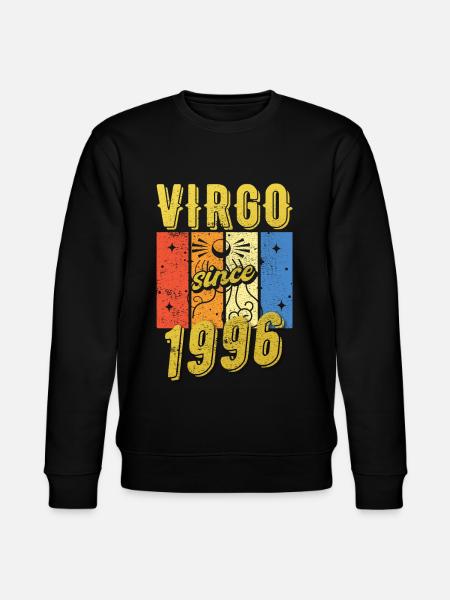 Virgo 1996 Zodiac Birthday Gift - Stanley/Stella CHANGER Unisex Organic Sweatshirt - black