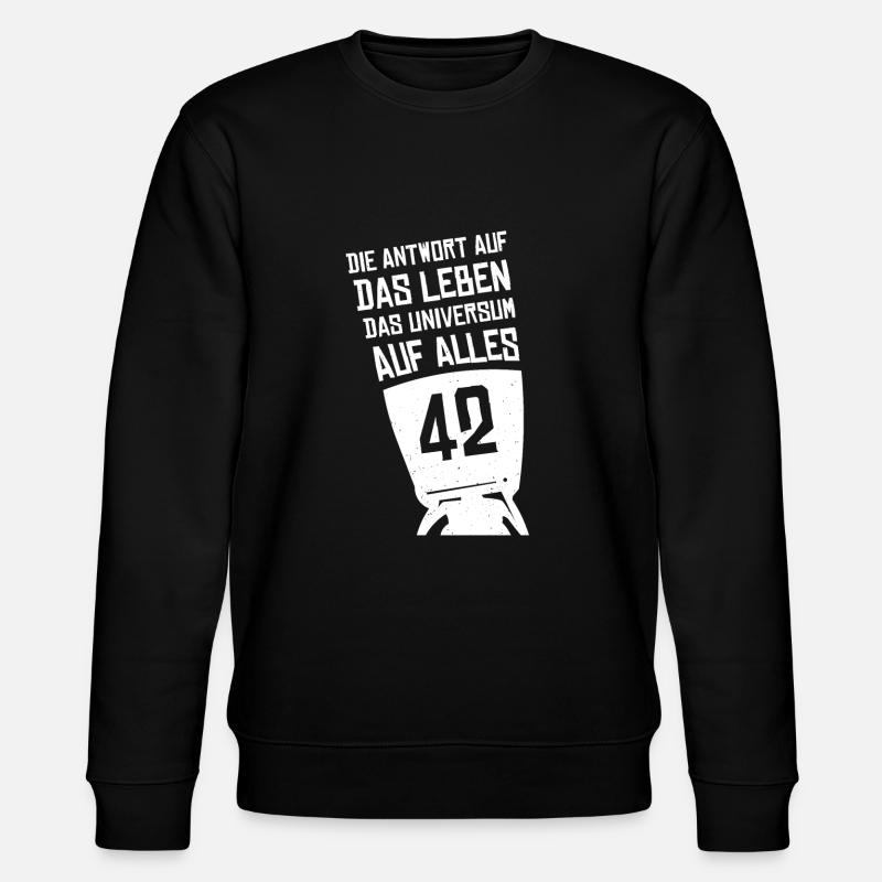 Antwort 42 - Stanley/Stella Unisex Bio-Sweatshirt CHANGER  - Schwarz