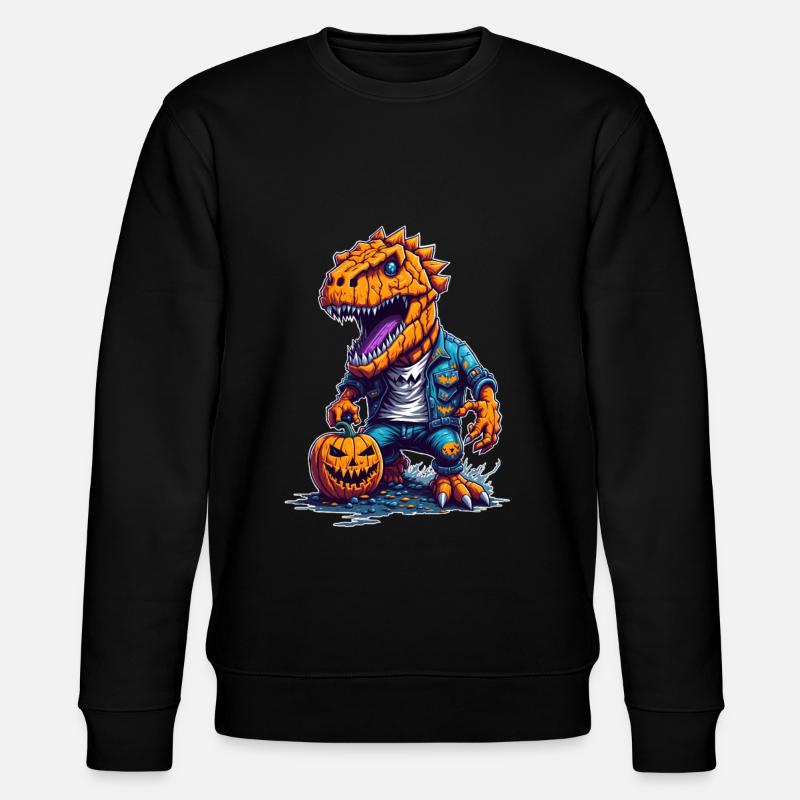 Halloween T Rex - Stanley/Stella Unisex Bio-Sweatshirt CHANGER - Schwarz
