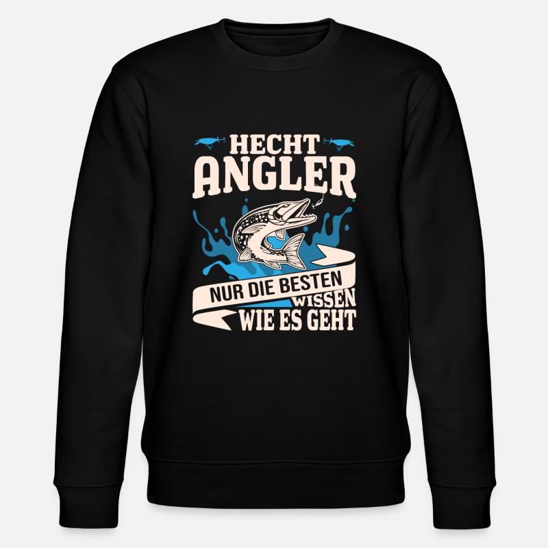 Hecht Angler - Stanley/Stella Unisex Bio-Sweatshirt CHANGER  - Schwarz
