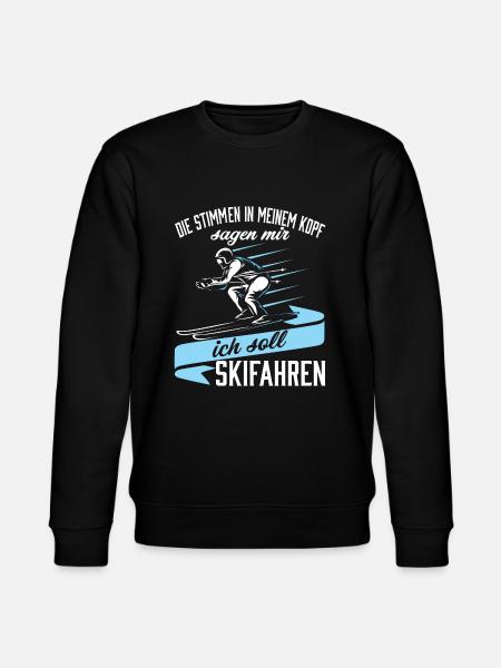 Ich soll Skifahren - Stanley/Stella Unisex Bio-Sweatshirt CHANGER - Schwarz