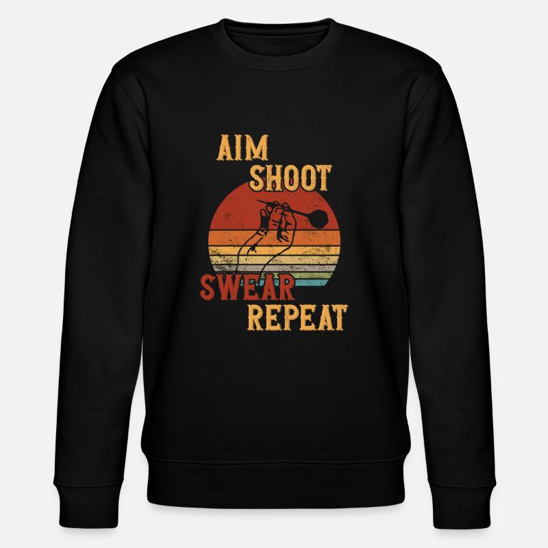 Aim Shoot Swear Repeat / Darts - Stanley/Stella Unisex Bio-Sweatshirt CHANGER  - Schwarz