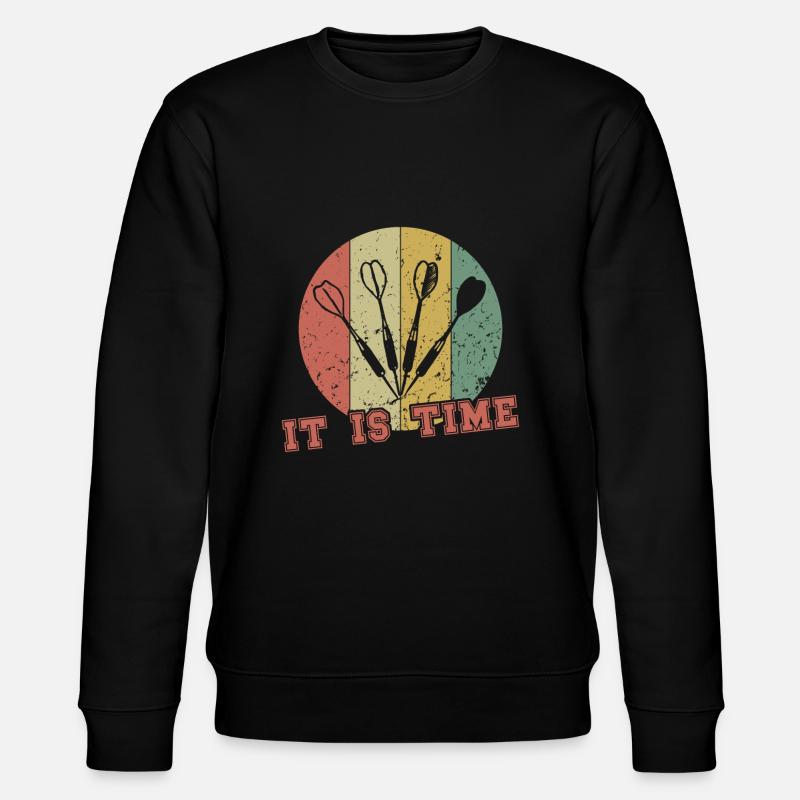 It's Time / Darts - Stanley/Stella Unisex Bio-Sweatshirt CHANGER  - Schwarz
