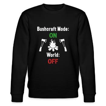 Bushcraft Mode / Bushcraft - Stanley/Stella Unisex Bio-Sweatshirt CHANGER  - Schwarz - Vorne - Nik (191cm) & Marisol (170cm)