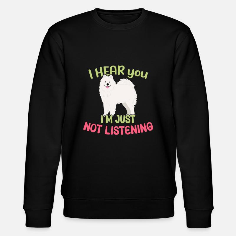 Ich höre dich! Ich höre einfach nicht zu. - Stanley/Stella Unisex Bio-Sweatshirt CHANGER  - Schwarz
