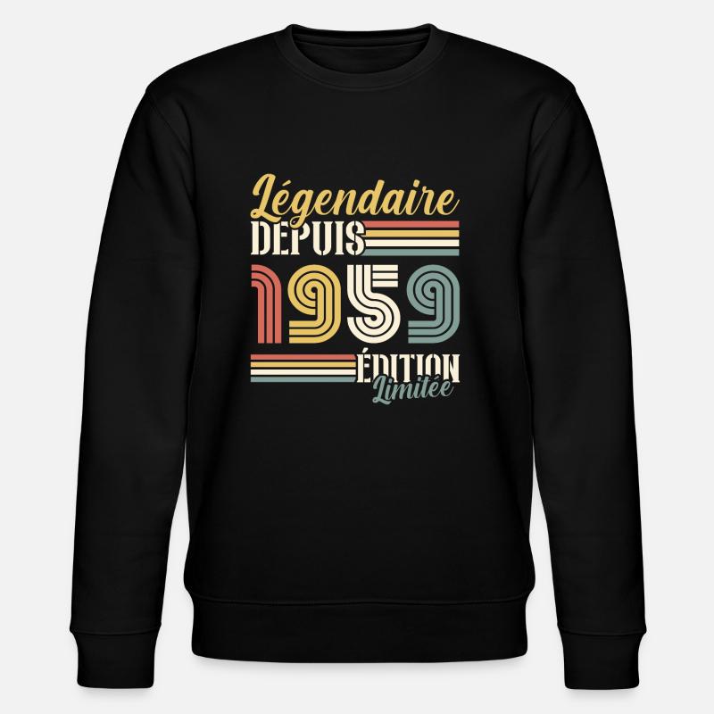 Légendaire Depuis 1959 - Sweat bio CHANGER Stanley/Stella Unisexe - noir
